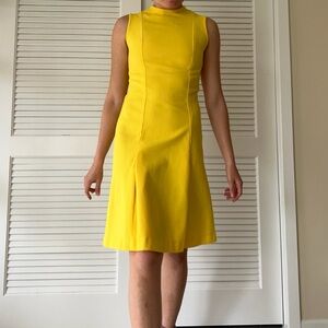 Vintage 60s Yellow A-Line Women's Dress